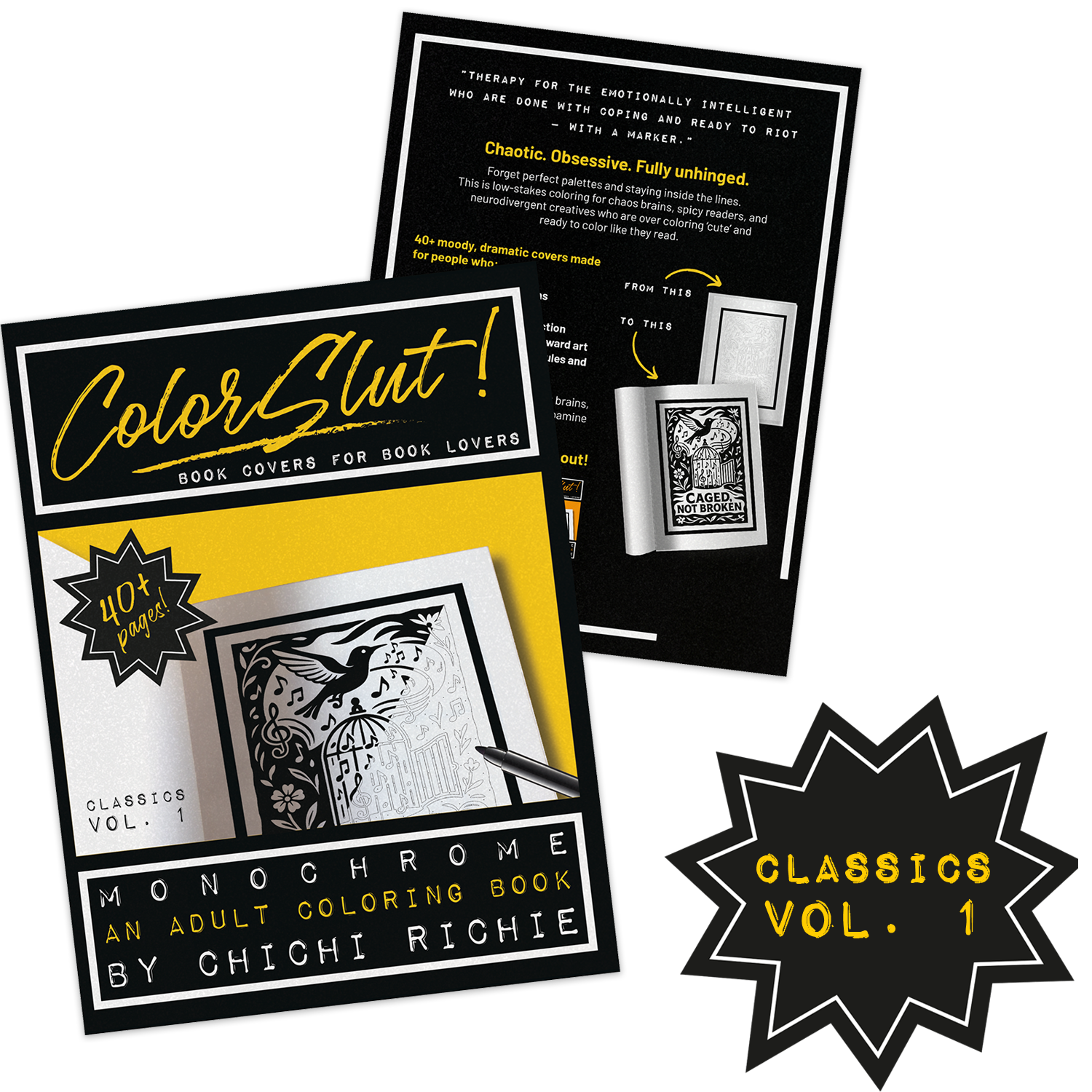 ColorSlut! Classics Vol. 1 — parody classic literature adult coloring book