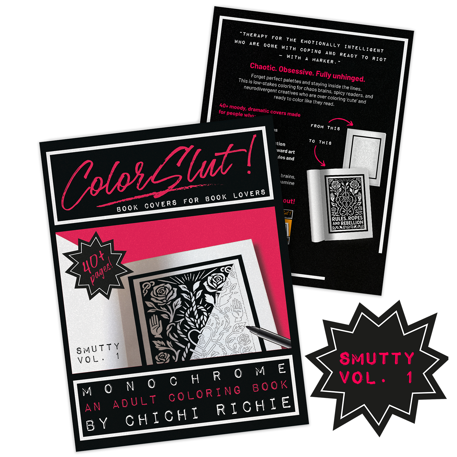 ColorSlut! Smutty Vol. 1 — parody spicy romance adult coloring book
